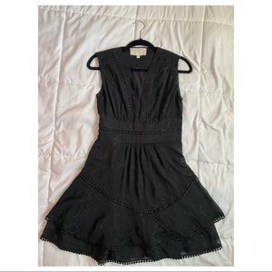 Mare Mare Black Floral Pattern Dress SMALL